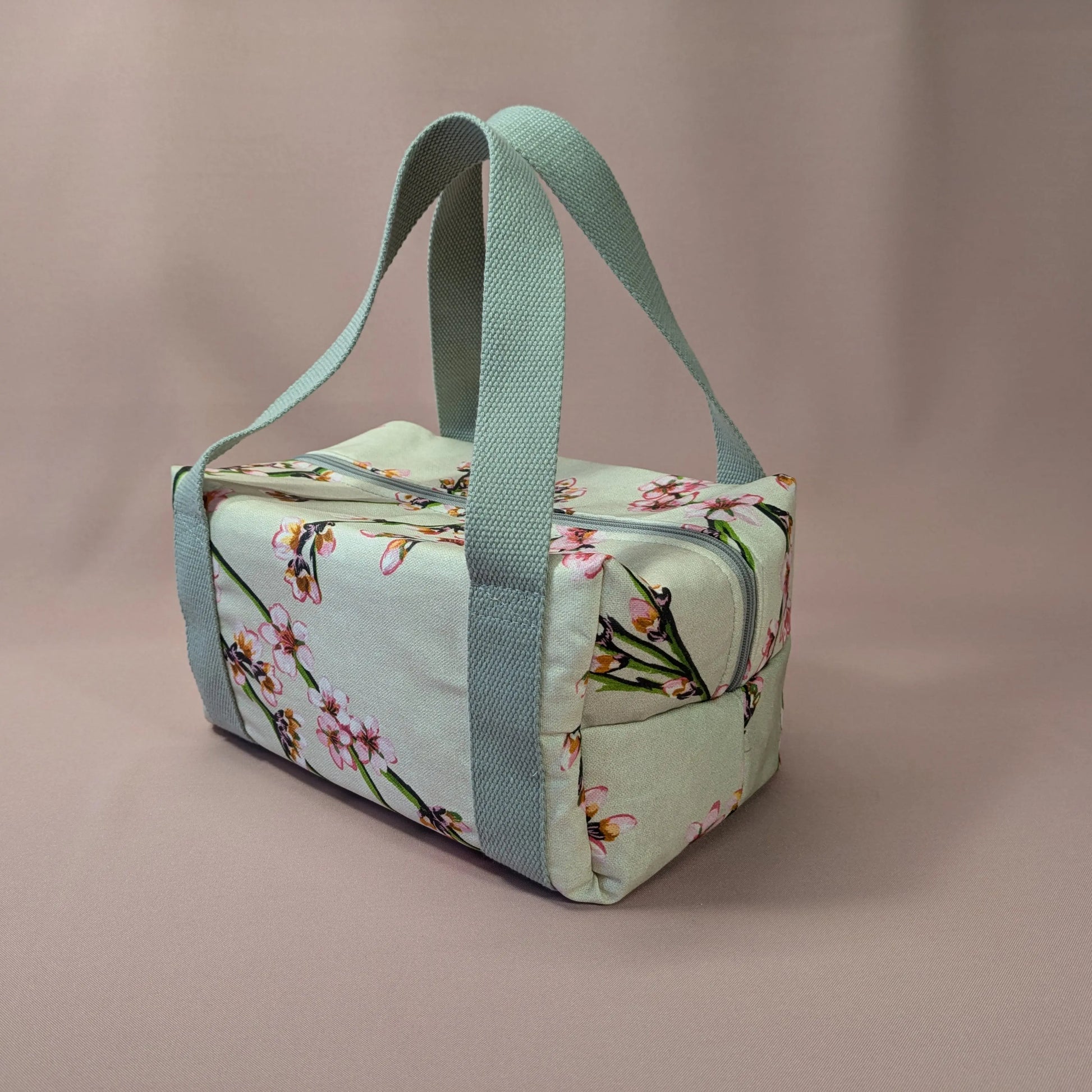 Lunch bag isotherme, tissu fleurs de cerisiers Po'fil