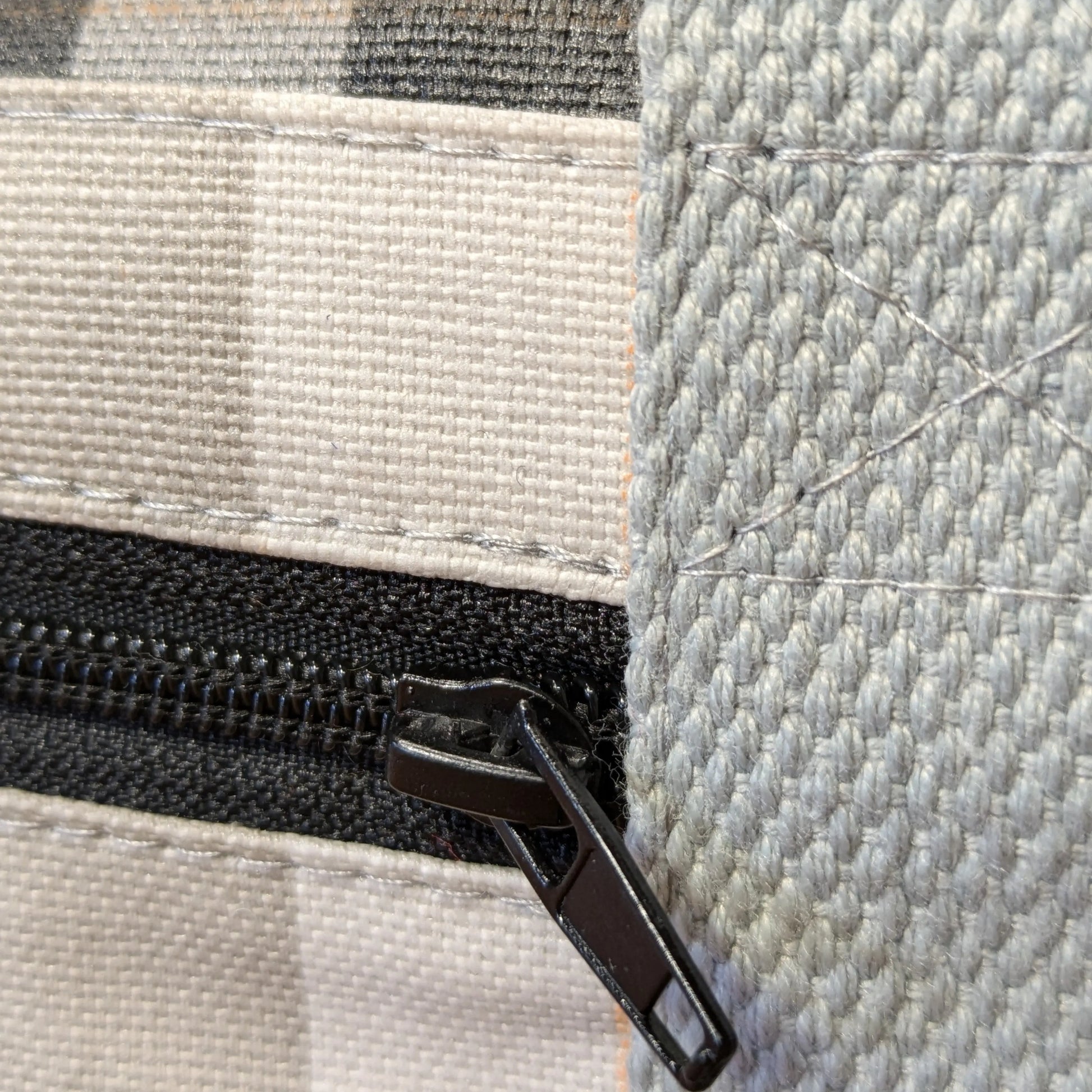 Lunch bag isotherme, tissu rayé gris et noir Po'fil