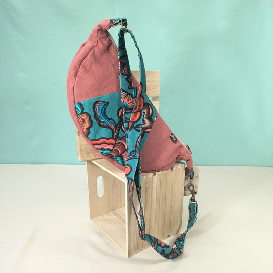 Sac demi-lune coton brique Po'fil