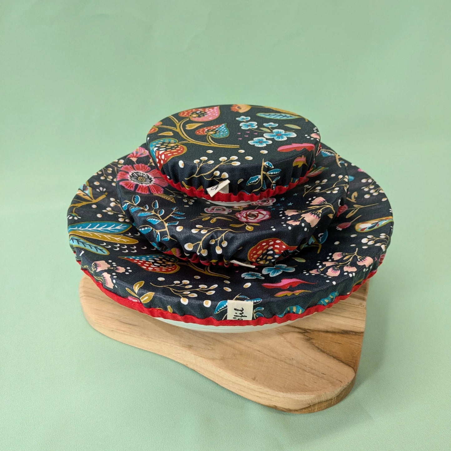 Charlotte à saladier, tissu ancolie ardoise Po'fil