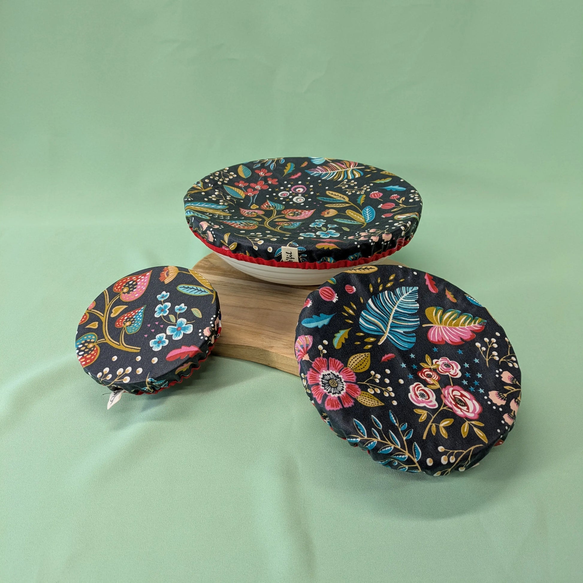 Charlotte à saladier, tissu ancolie ardoise Po'fil