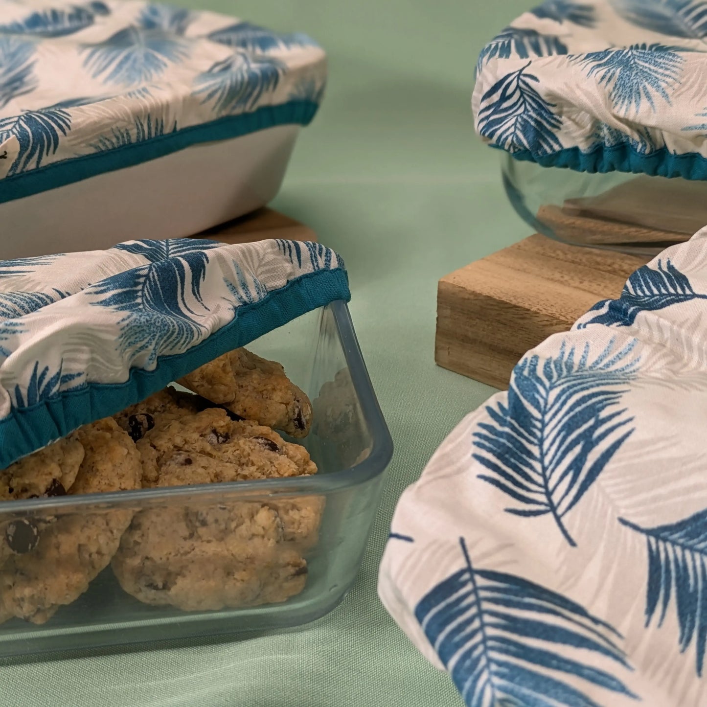 Couvre plat, tissu Nasseau canard Po'fil