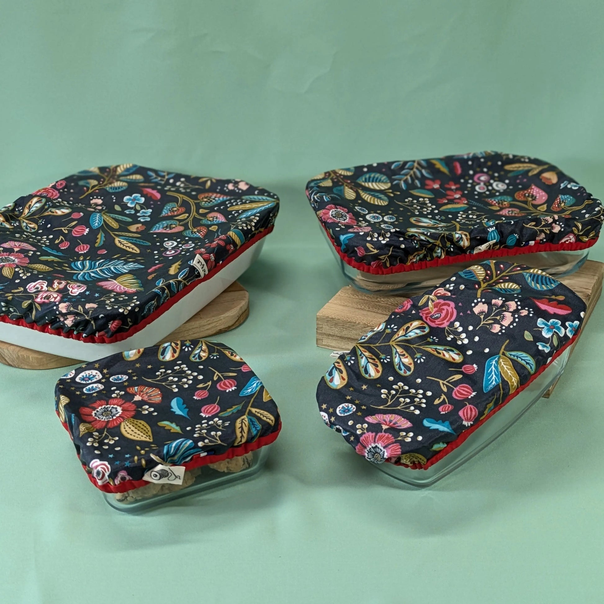 Couvre plat, tissu Ancolie ardoise Po'fil