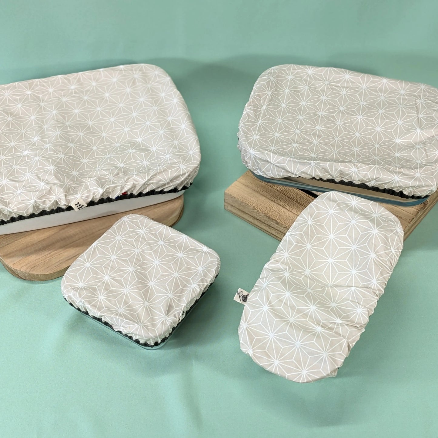 Couvre plat, tissu Graphique gris Po'fil