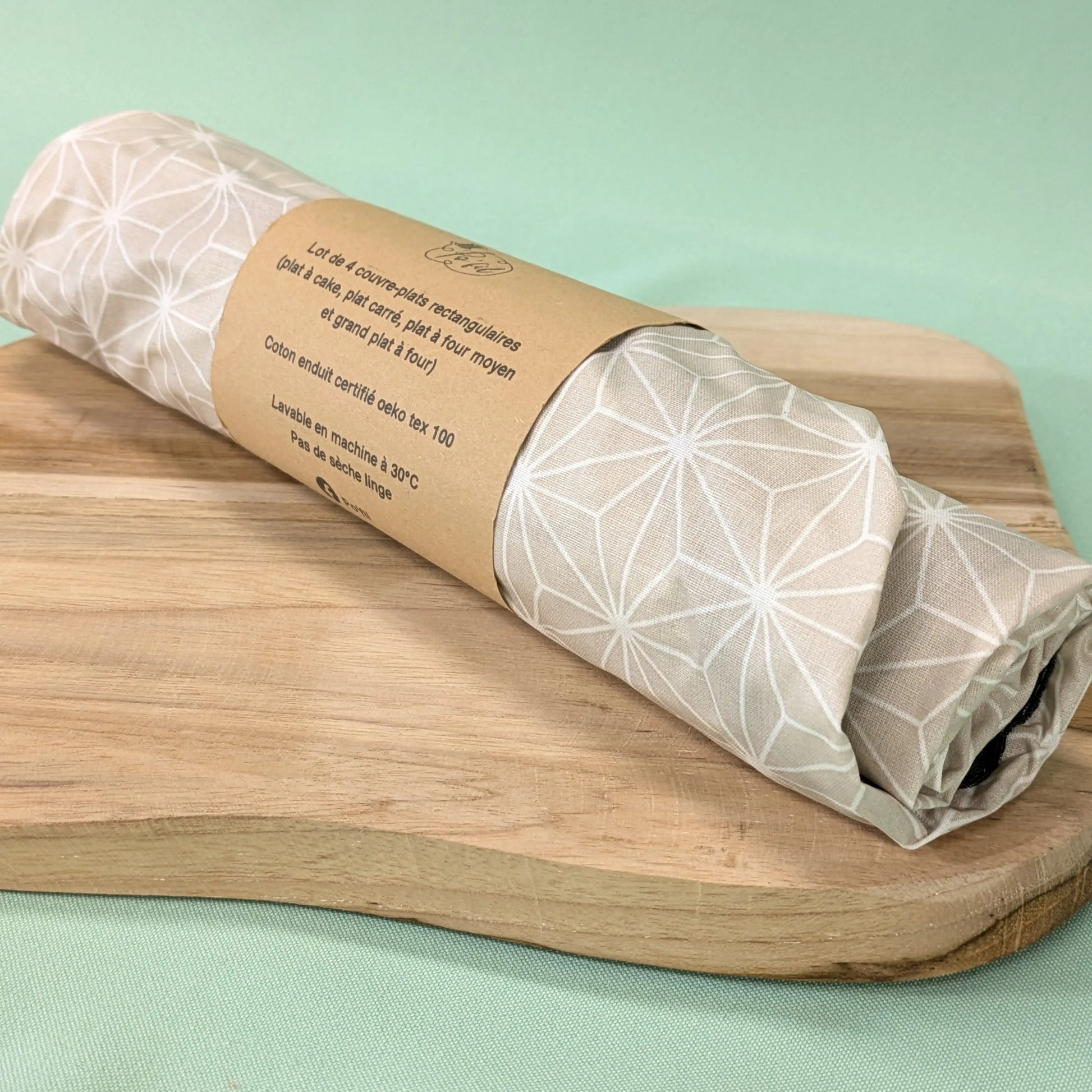 Couvre plat, tissu Graphique gris Po'fil