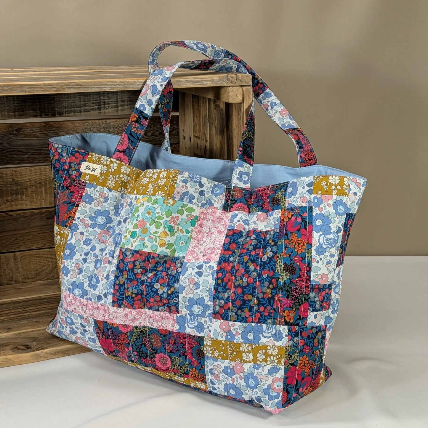 Sac cabas upcyclé, chutes de tissu Liberty of London Po'fil