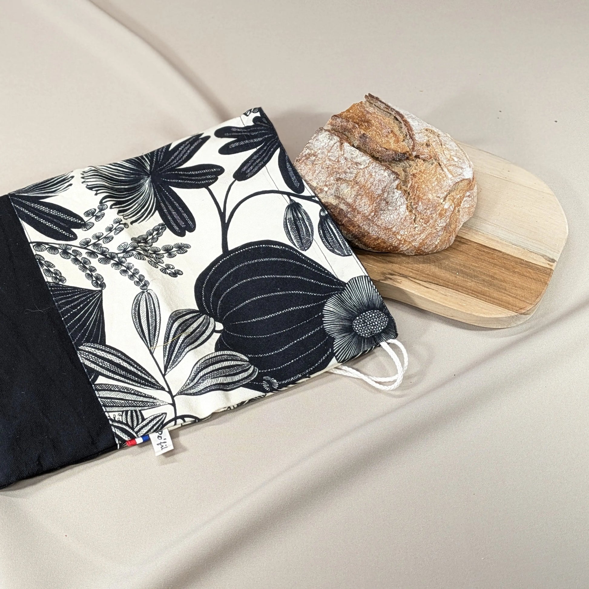 Sac à pain "format pain rond ou viennoiseries", Tissu Orphée Po'fil