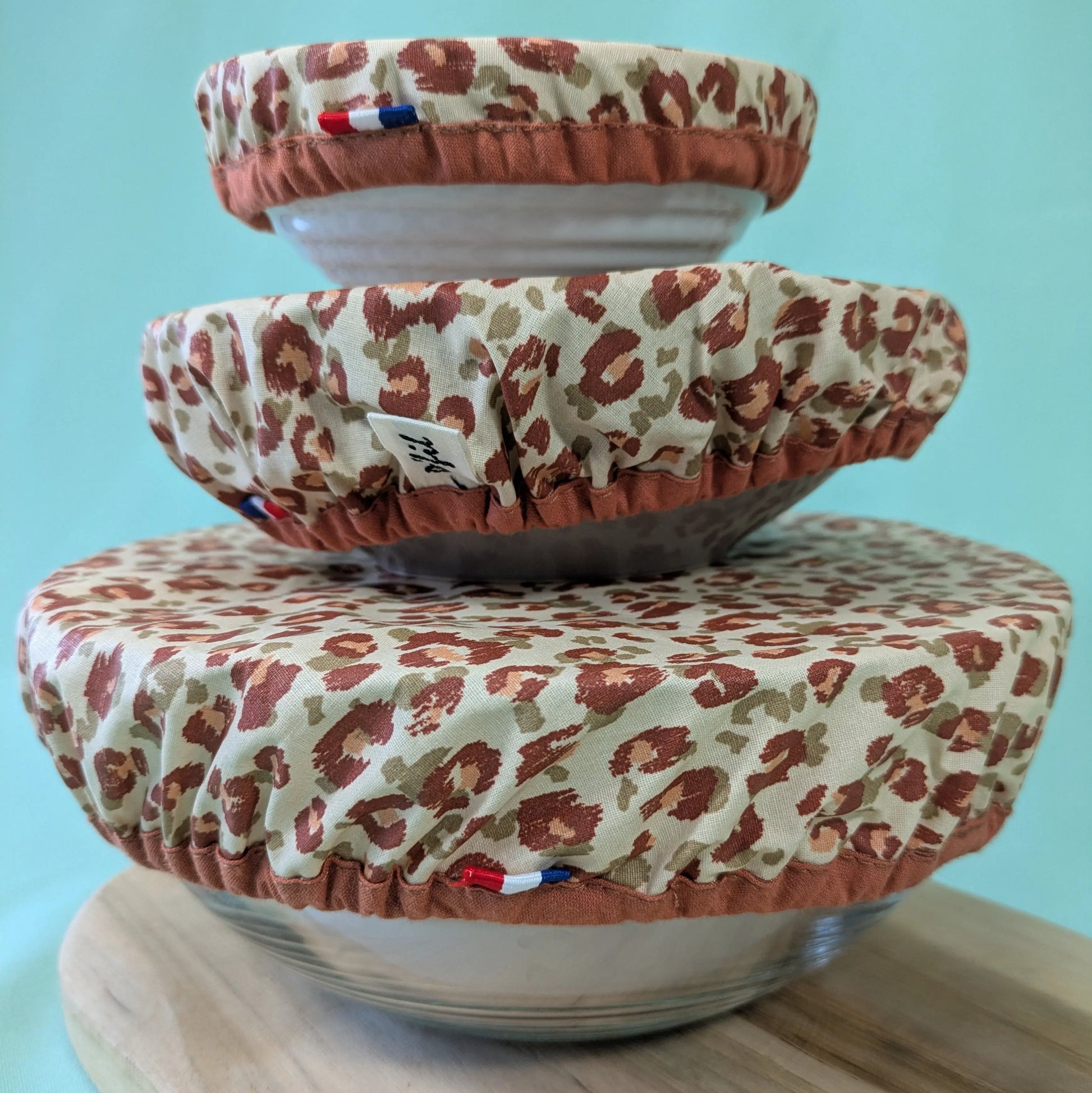 Charlotte à saladier, tissu Karli beige kaki Po'fil