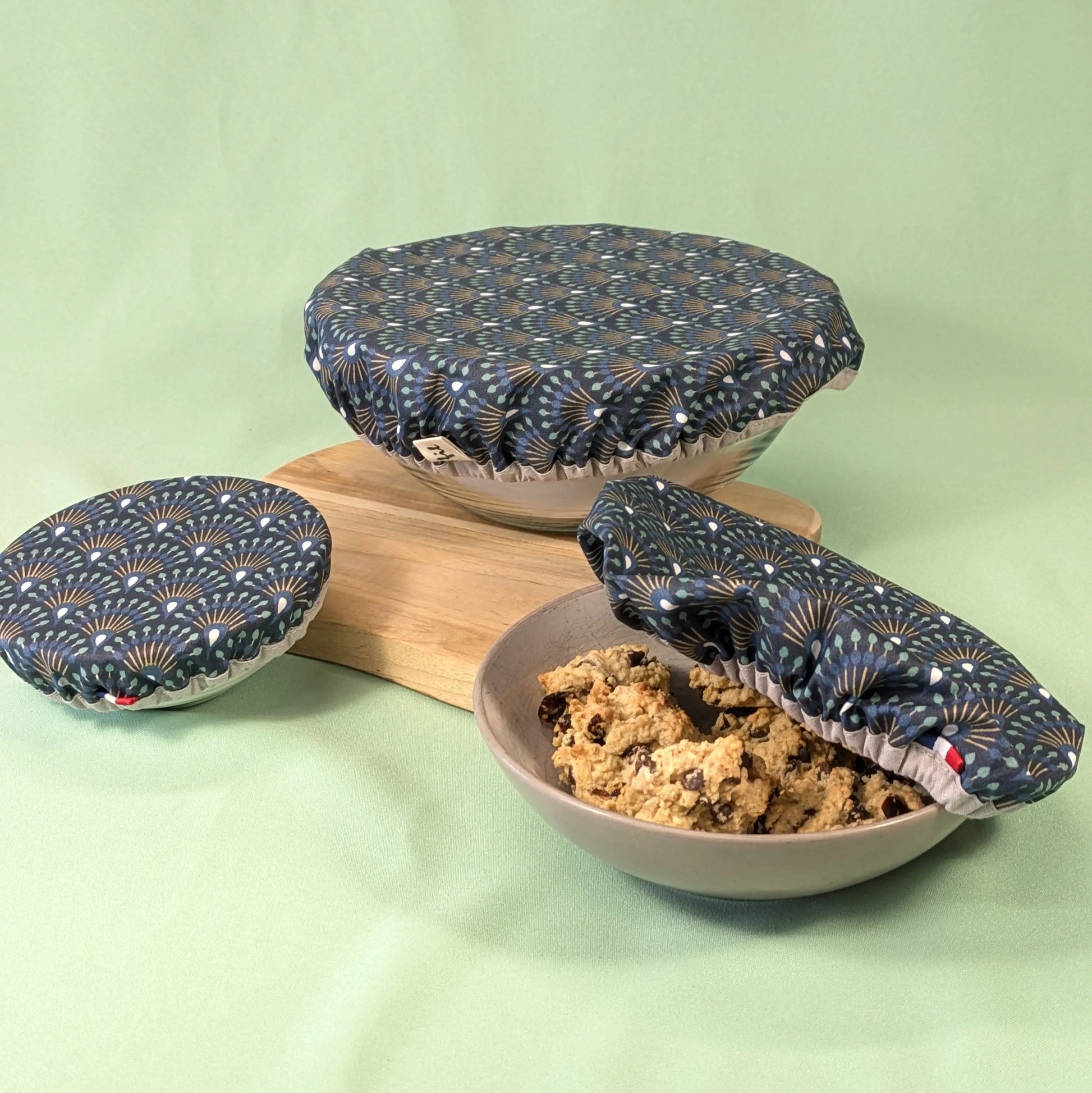 Charlotte à saladier, tissu Ginza minuit Po'fil