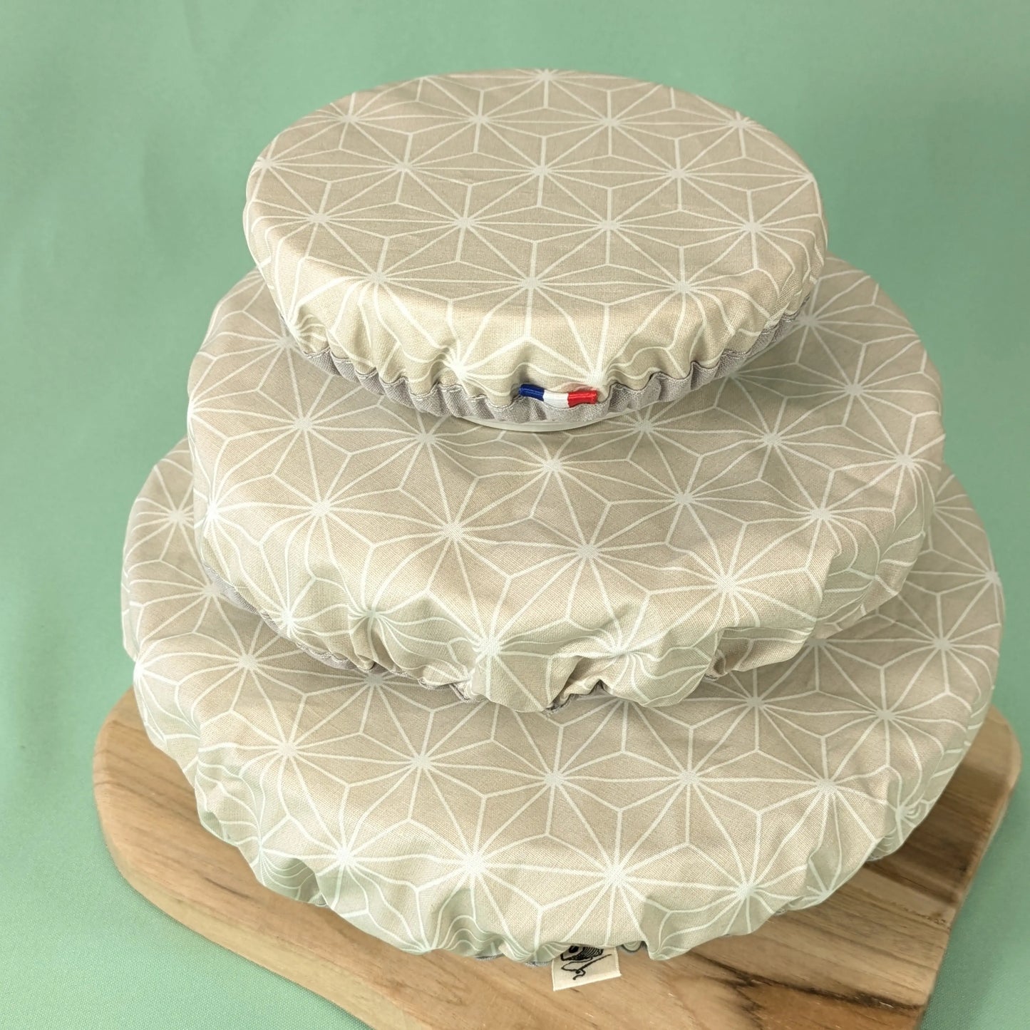 Charlotte à saladier, tissu Etoiles grises Po'fil