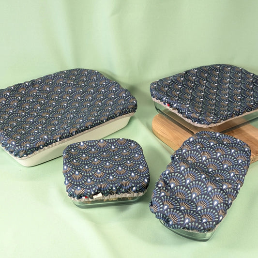 Couvre plat, tissu Ginza minuit Po'fil