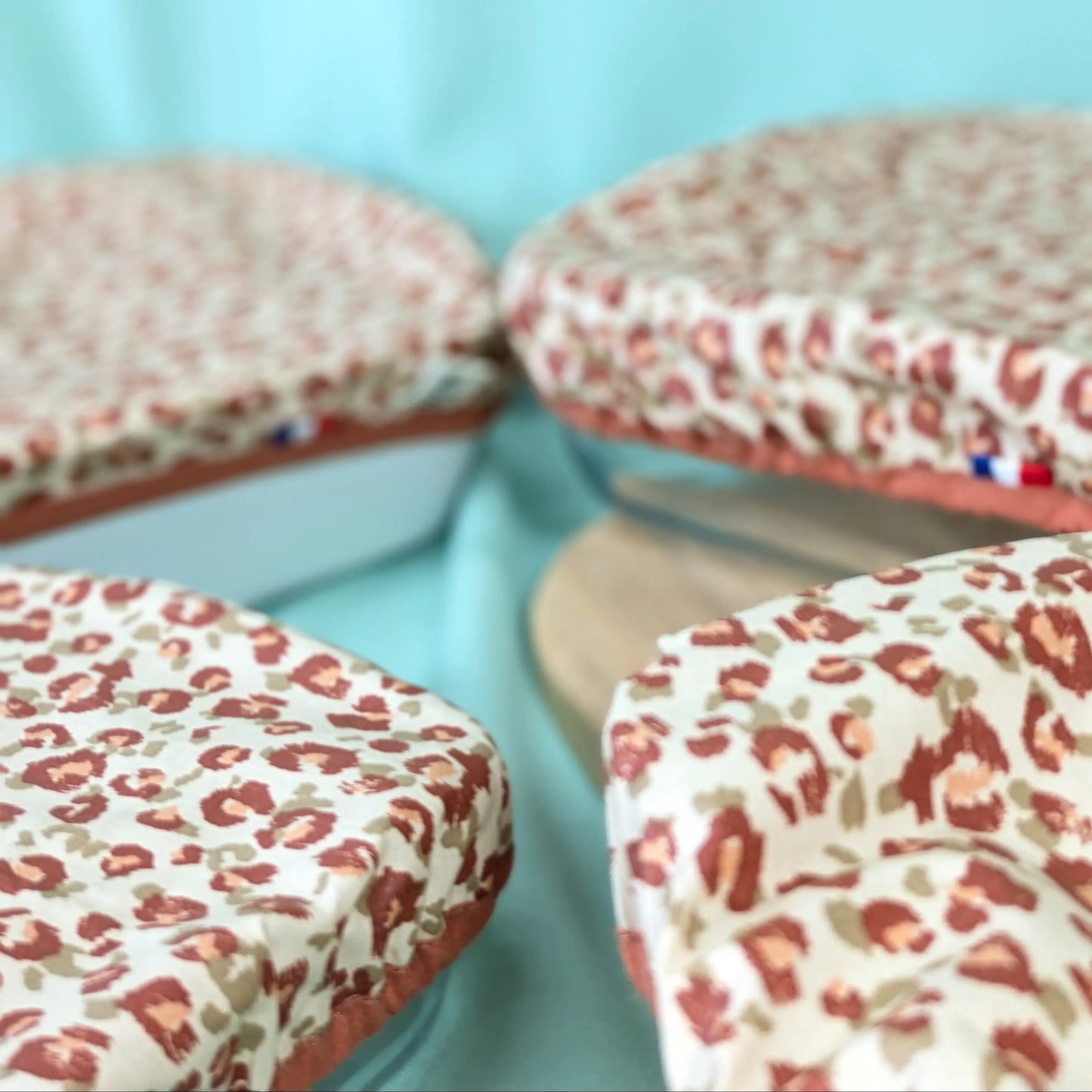 Couvre plat, tissu Karli beige kaki Po'fil