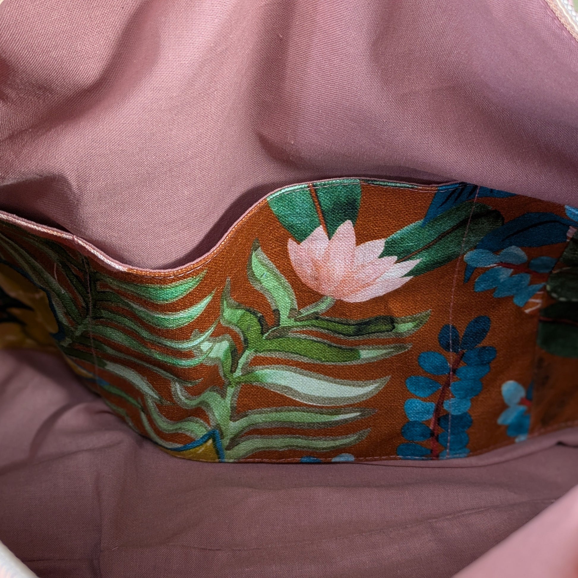 Sac polochon en velours côtelé vieux rose Po'fil