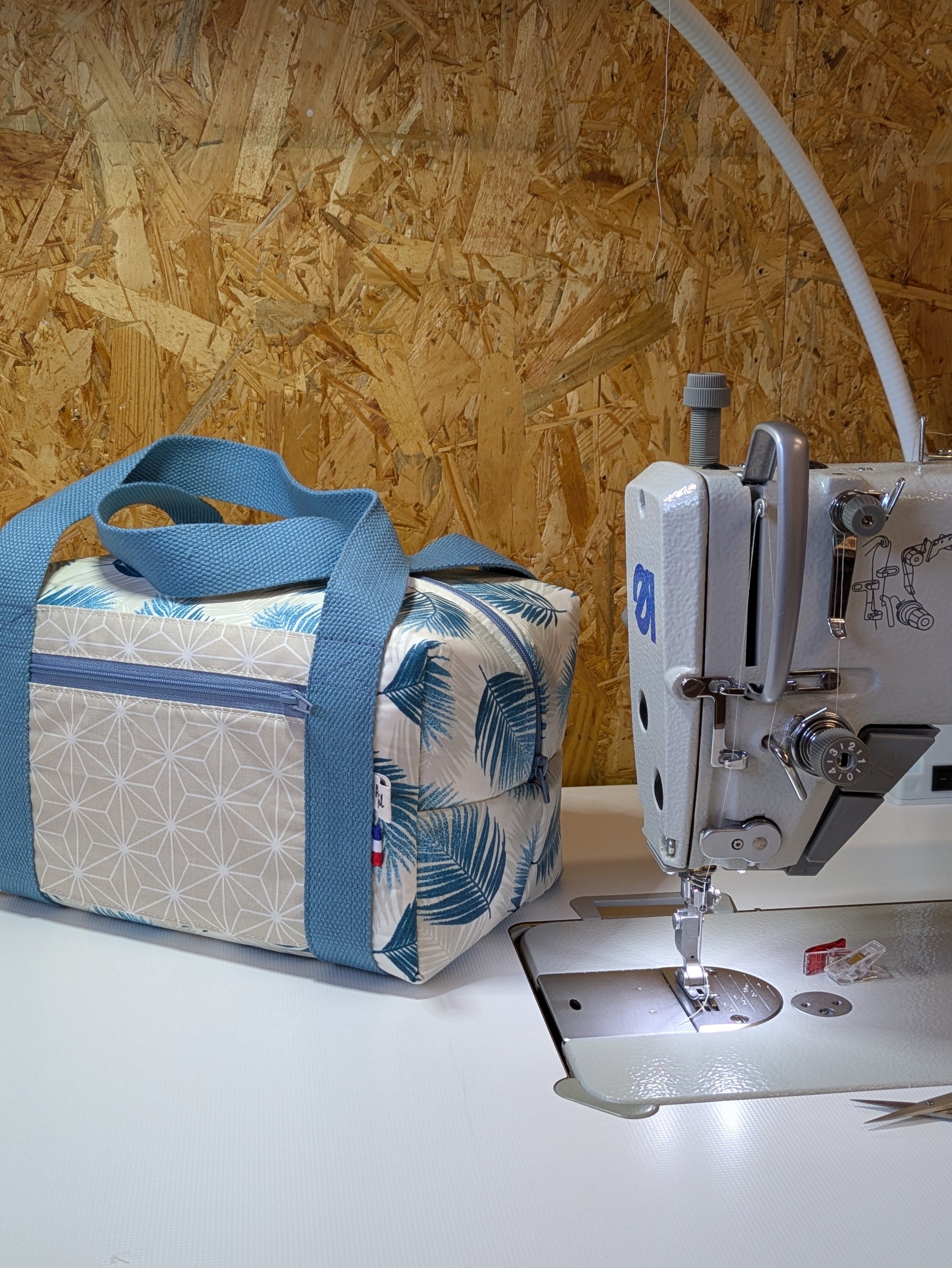 Lunch bag isotherme, tissu nasseau canard Po'fil